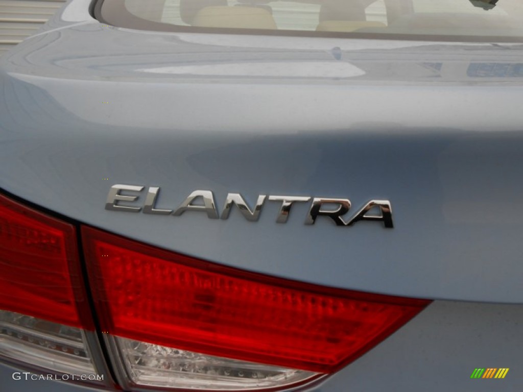 2013 Elantra Limited - Blue Sky Metallic / Beige photo #6