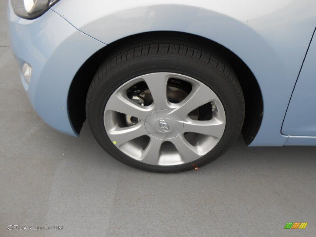2013 Elantra Limited - Blue Sky Metallic / Beige photo #13