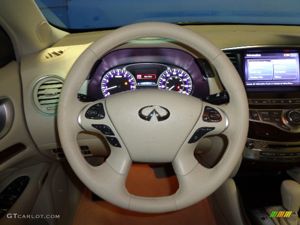 2013 Infiniti JX 35 AWD Wheat Steering Wheel Photo #77586487