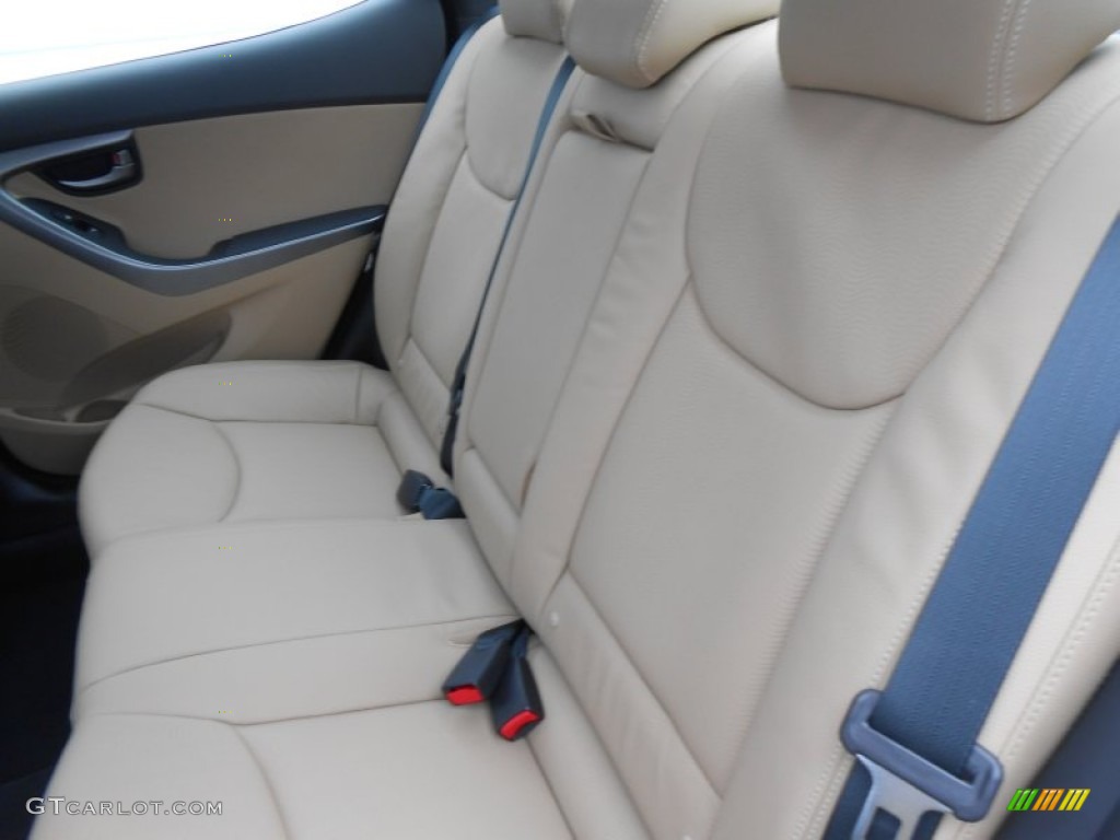 2013 Elantra Limited - Blue Sky Metallic / Beige photo #21