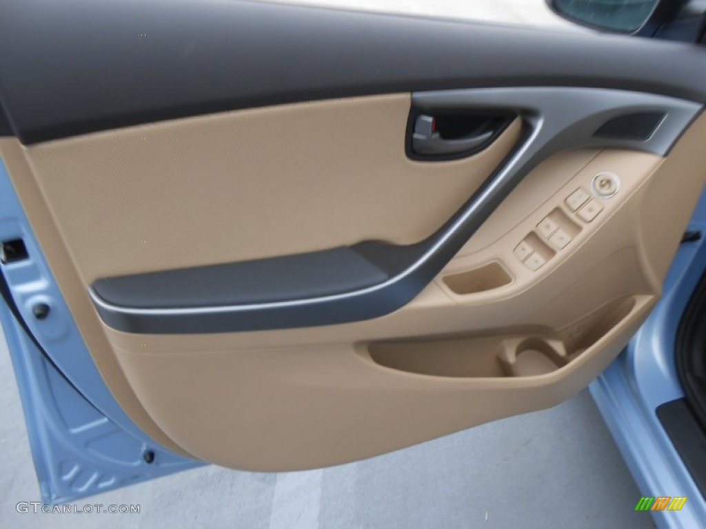 2013 Elantra Limited - Blue Sky Metallic / Beige photo #22