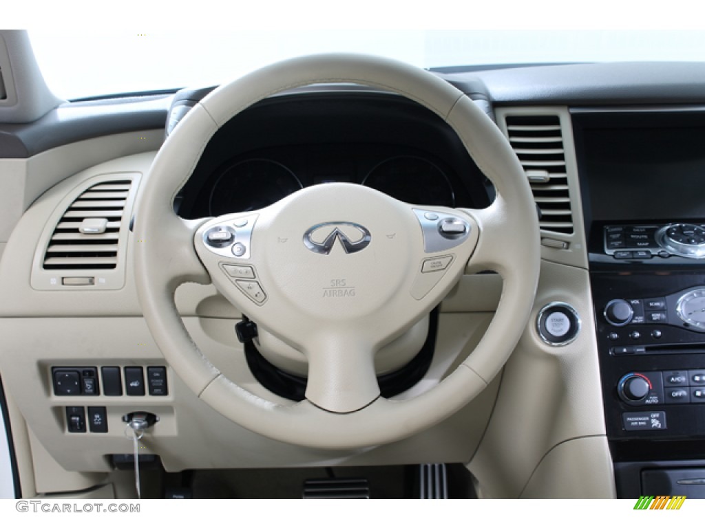 2012 Infiniti FX 35 AWD Wheat Steering Wheel Photo #77586700