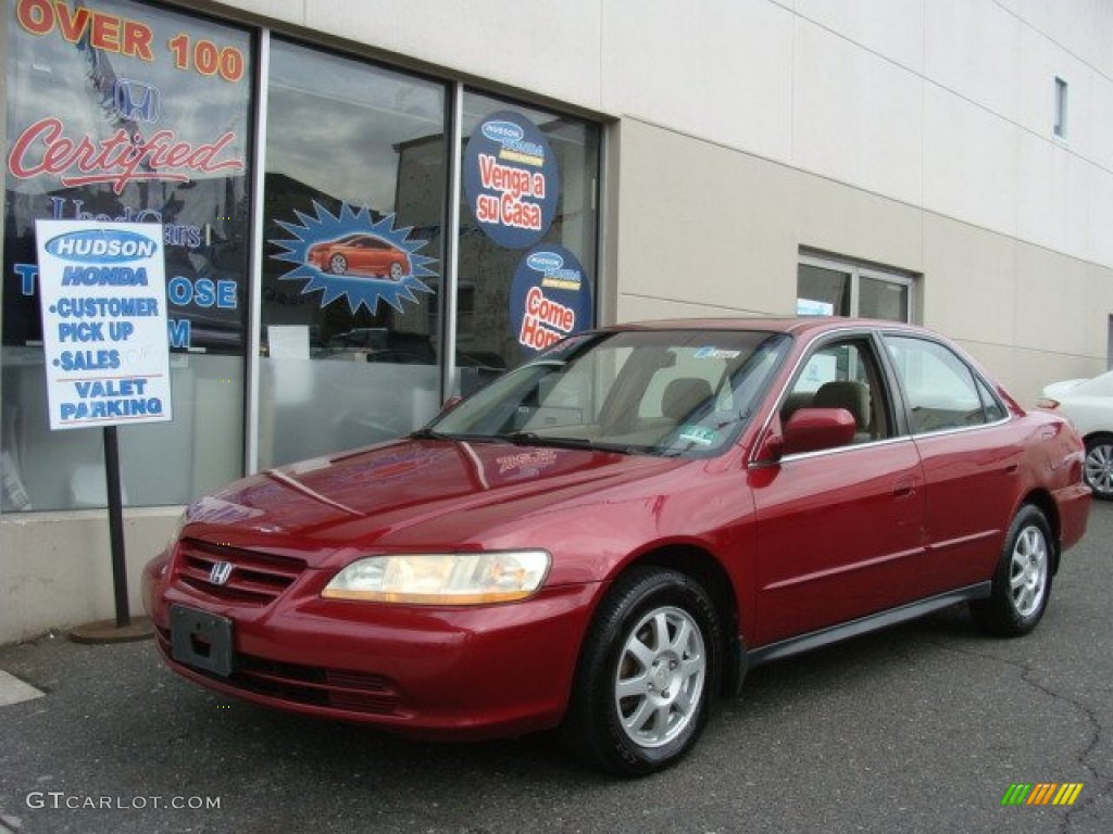 2002 Accord SE Sedan - Firepepper Red Pearl / Ivory photo #1