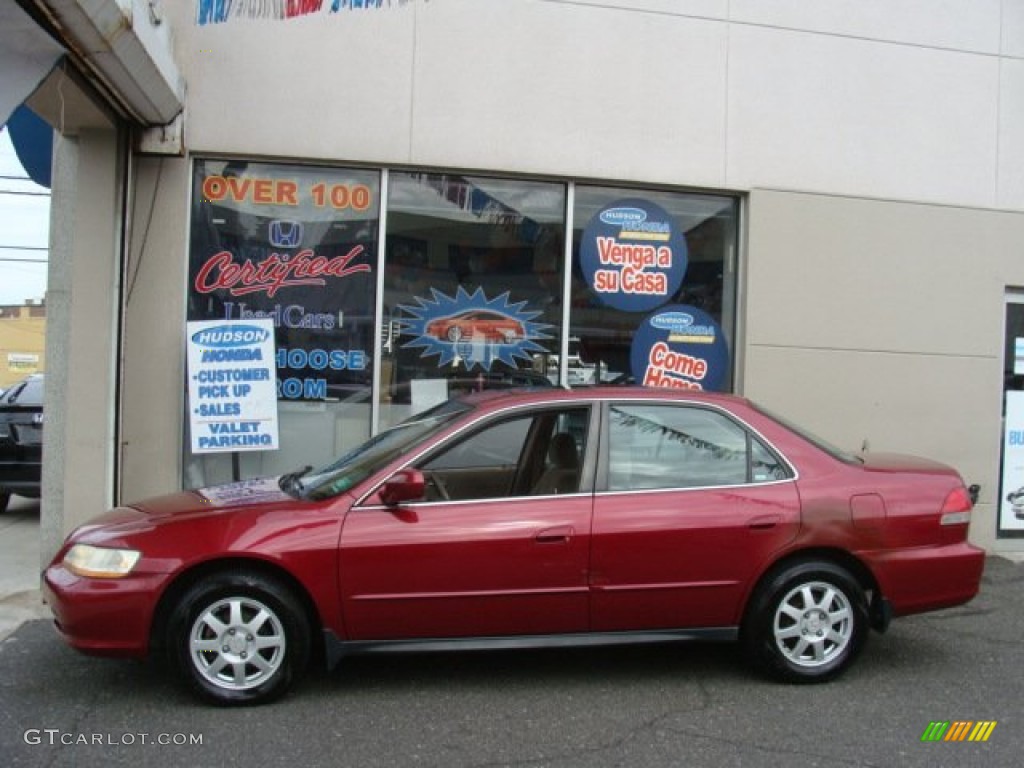 2002 Accord SE Sedan - Firepepper Red Pearl / Ivory photo #3