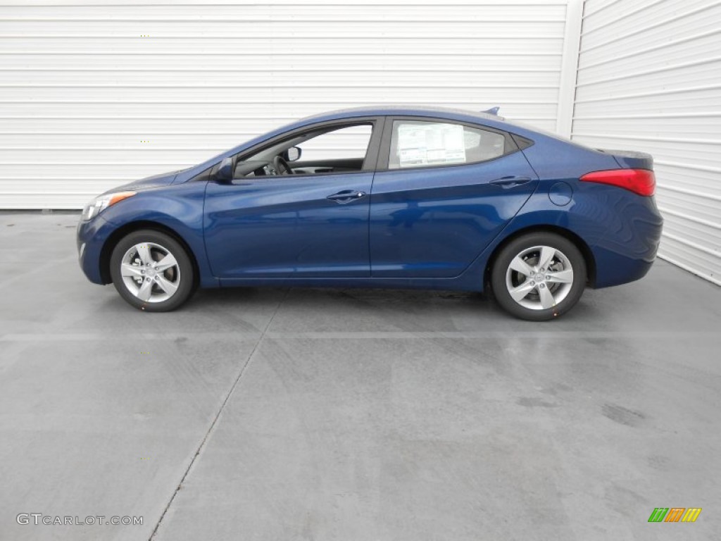 2013 Elantra GLS - Atlantic Blue / Gray photo #7