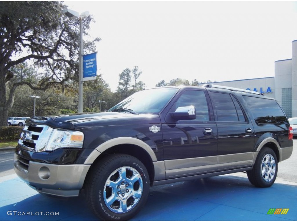2013 Expedition EL King Ranch - Tuxedo Black / King Ranch Charcoal Black/Chaparral Leather photo #1