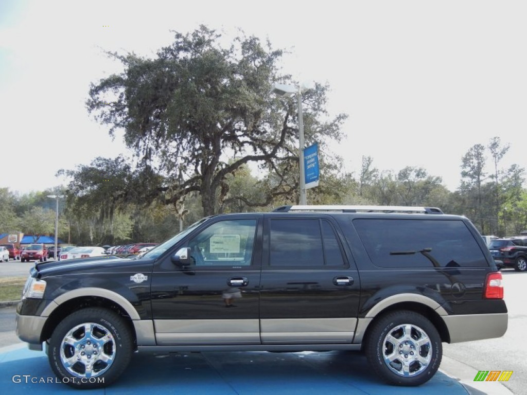 2013 Expedition EL King Ranch - Tuxedo Black / King Ranch Charcoal Black/Chaparral Leather photo #2