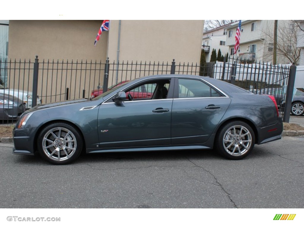 Thunder Gray ChromaFlair 2009 Cadillac CTS -V Sedan Exterior Photo #77587227