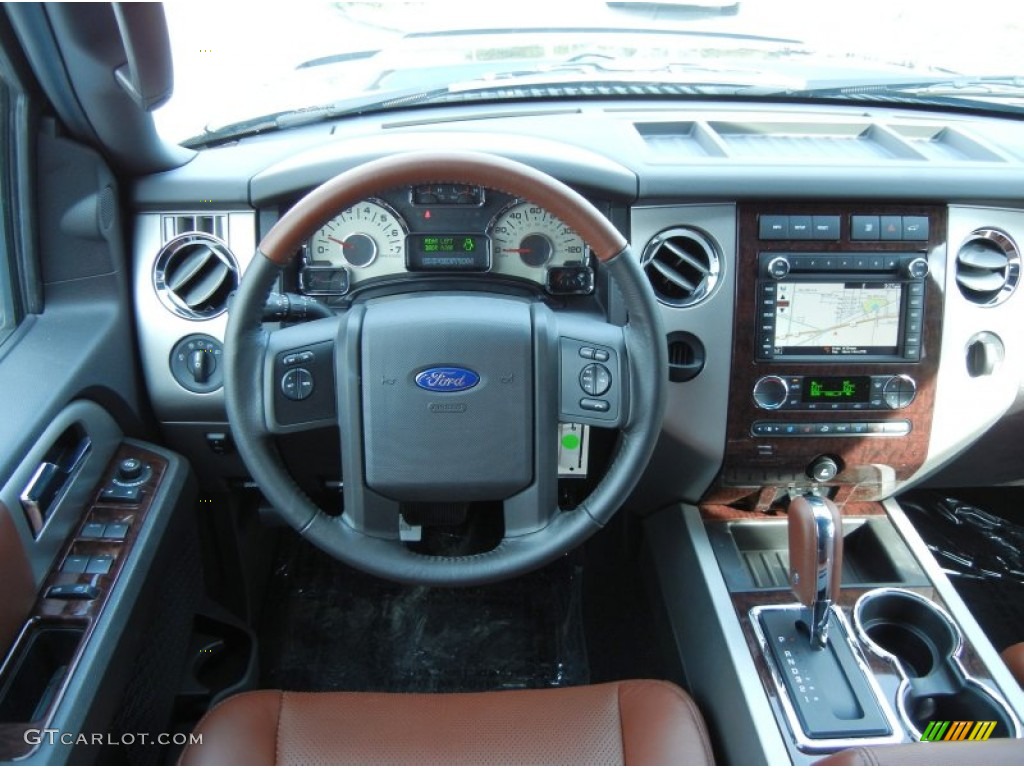 2013 Ford Expedition EL King Ranch King Ranch Charcoal Black/Chaparral Leather Dashboard Photo #77587329