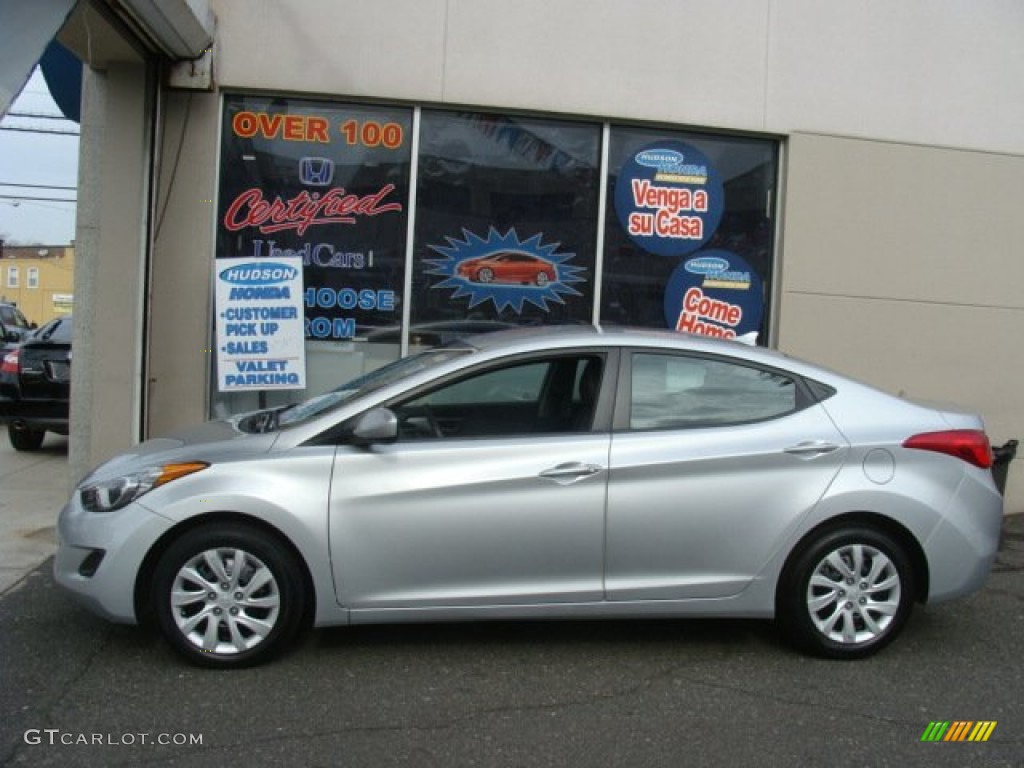 2011 Elantra GLS - Shimmering Silver Metallic / Gray photo #3