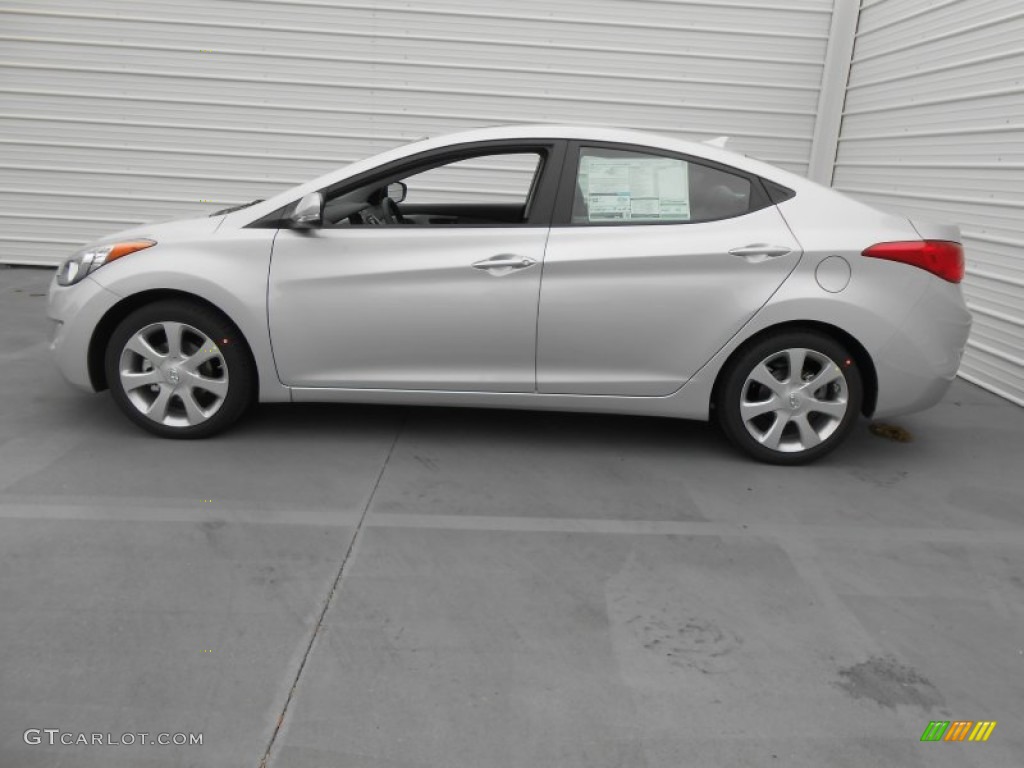 2013 Elantra Limited - Shimmering Air Silver / Gray photo #9