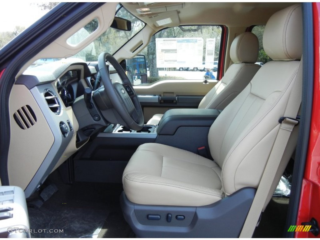 2013 Ford F250 Super Duty Lariat Crew Cab 4x4 Front Seat Photo #77587929