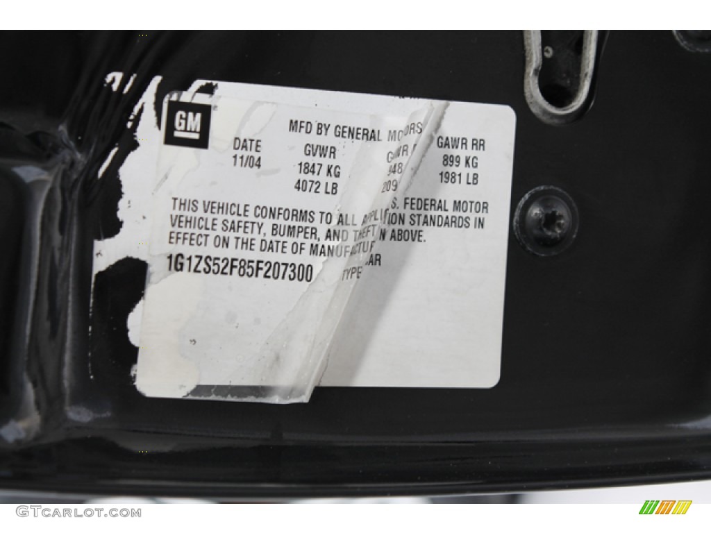 2005 Malibu Sedan - Black / Gray photo #30