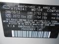 MTS: Shimmering Air Silver 2013 Hyundai Elantra Limited Color Code