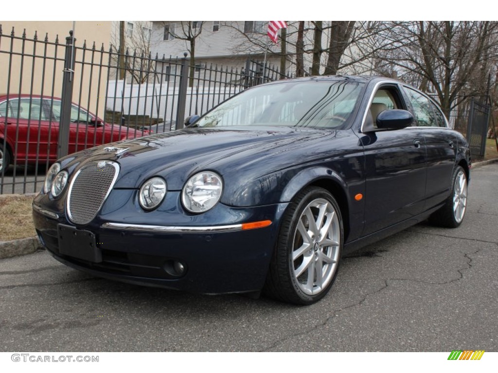 Indigo Blue Metallic 2006 Jaguar S-Type 3.0 Exterior Photo #77588499