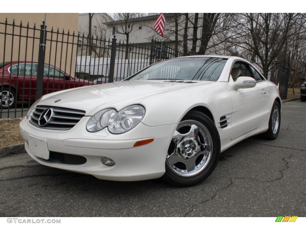 Alabaster White 2003 Mercedes-Benz SL 500 Roadster Exterior Photo #77589093