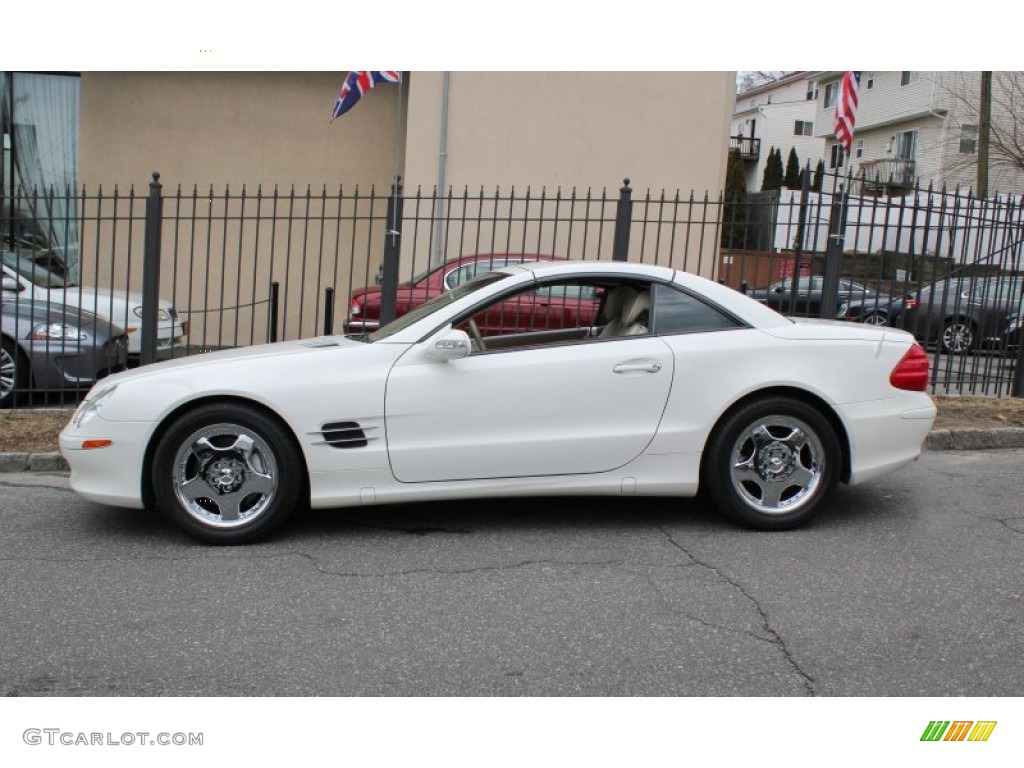 Alabaster White 2003 Mercedes-Benz SL 500 Roadster Exterior Photo #77589143