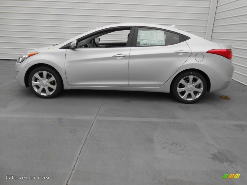 2013 Elantra Limited - Shimmering Air Silver / Gray photo #8