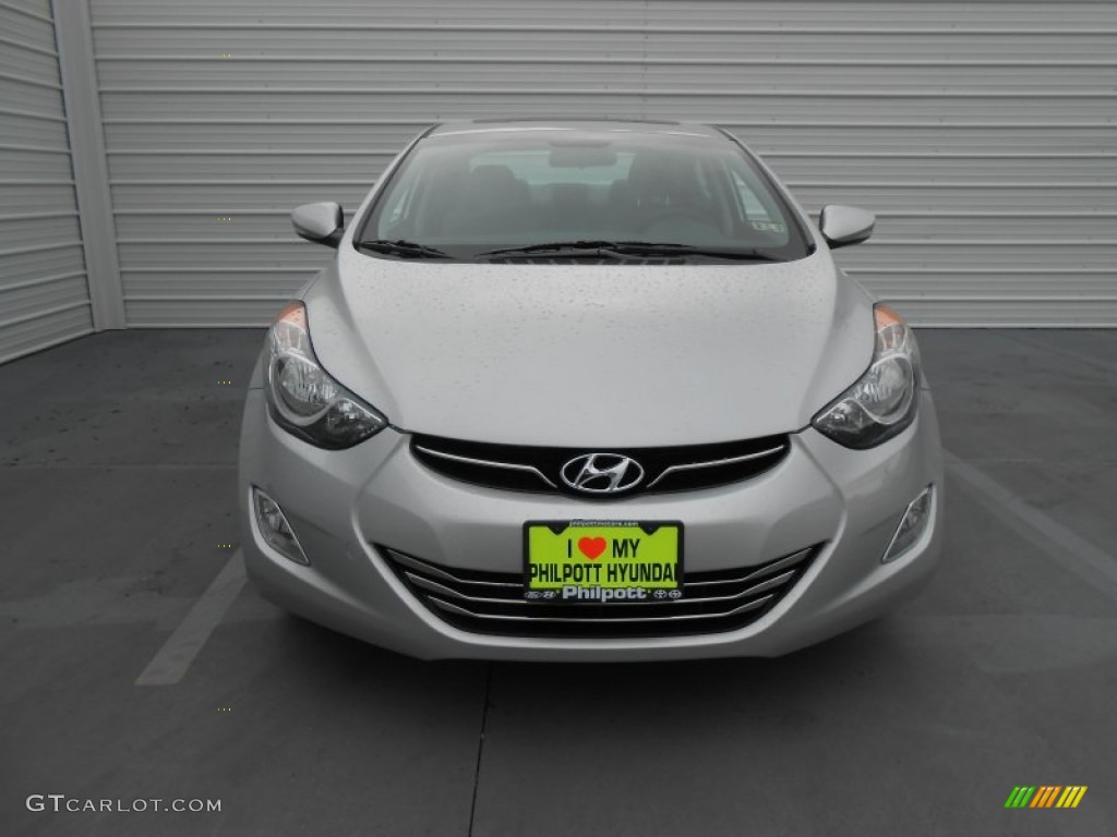 2013 Elantra Limited - Shimmering Air Silver / Gray photo #10