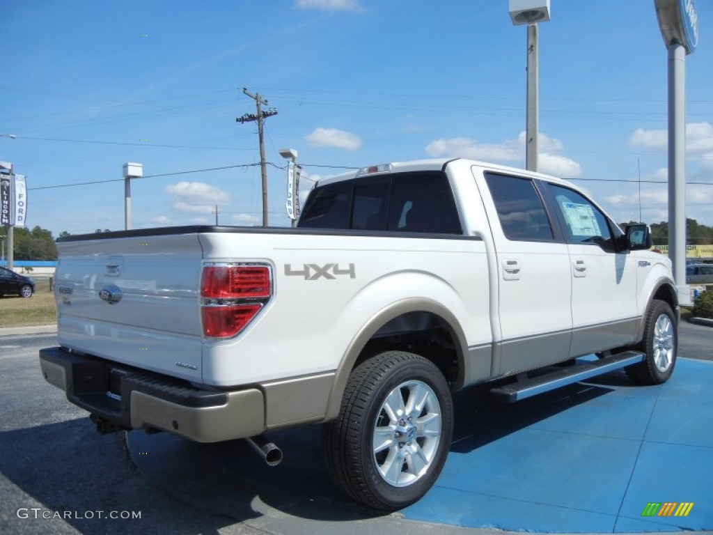 White Platinum Metallic Tri-Coat 2013 Ford F150 Lariat SuperCrew 4x4 Exterior Photo #77589675