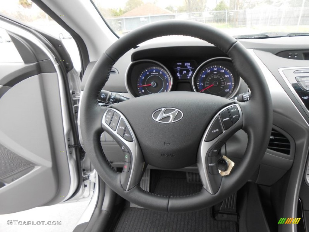 2013 Elantra Limited - Shimmering Air Silver / Gray photo #33