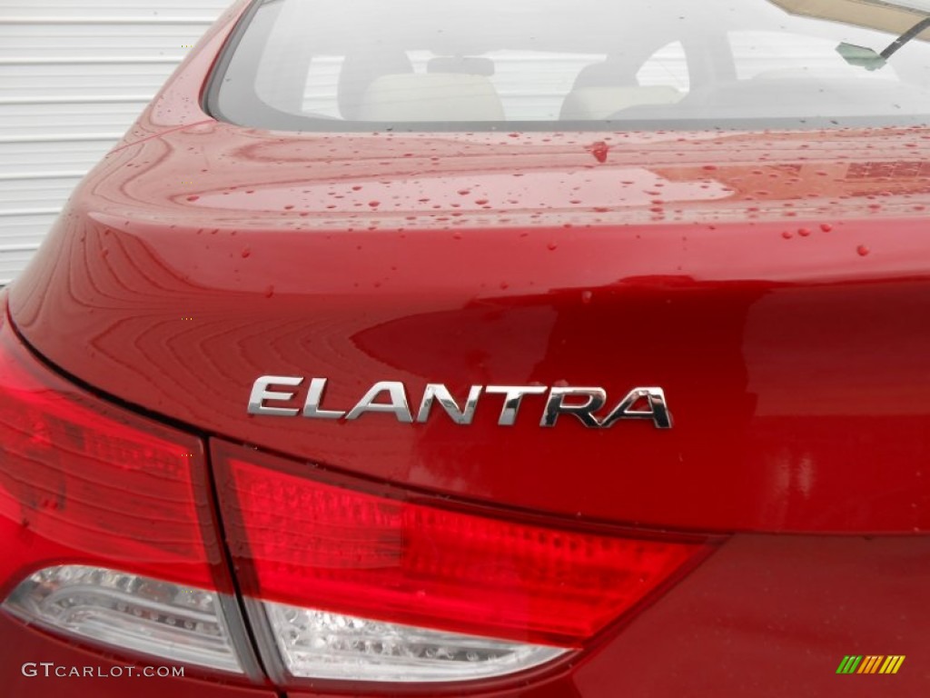 2013 Elantra Limited - Red Allure / Beige photo #6