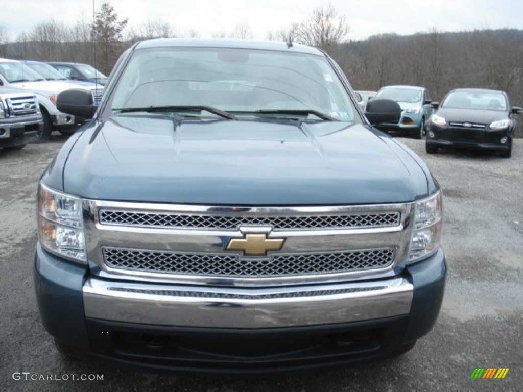 2007 Silverado 1500 LS Crew Cab 4x4 - Blue Granite Metallic / Dark Titanium Gray photo #3