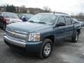 2007 Blue Granite Metallic Chevrolet Silverado 1500 LS Crew Cab 4x4  photo #4