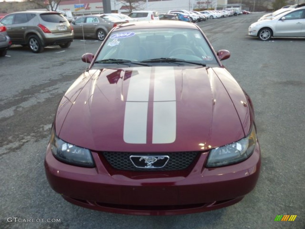 2004 Mustang V6 Coupe - 40th Anniversary Crimson Red Metallic / Medium Parchment photo #2