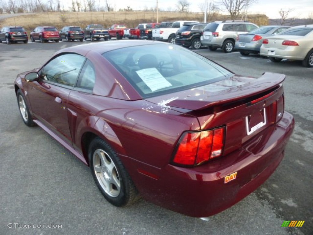 2004 Mustang V6 Coupe - 40th Anniversary Crimson Red Metallic / Medium Parchment photo #5