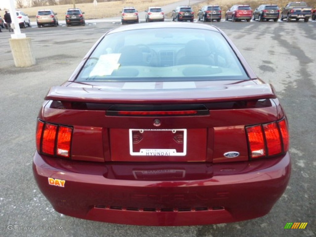 2004 Mustang V6 Coupe - 40th Anniversary Crimson Red Metallic / Medium Parchment photo #6