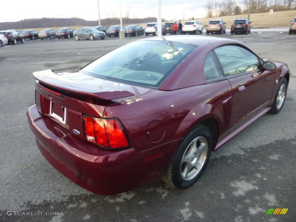 2004 Mustang V6 Coupe - 40th Anniversary Crimson Red Metallic / Medium Parchment photo #7