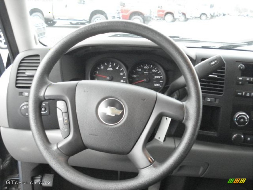 2007 Chevrolet Silverado 1500 LS Crew Cab 4x4 Dark Titanium Gray Steering Wheel Photo #77590878