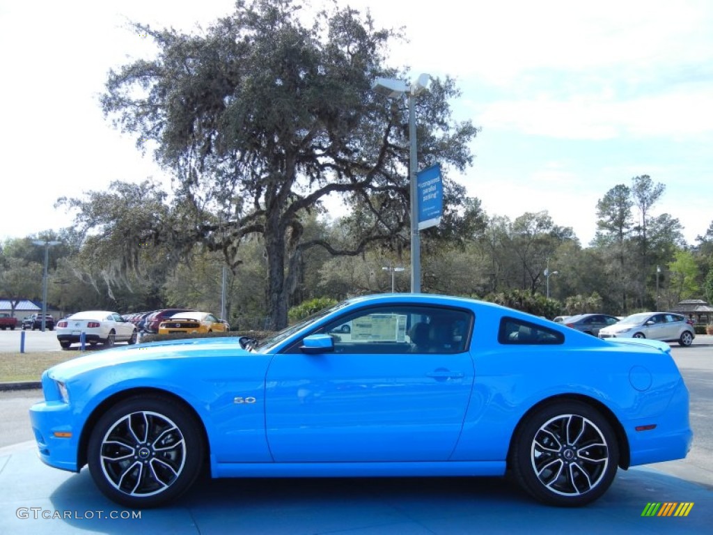 2013 Mustang GT Premium Coupe - Grabber Blue / Charcoal Black photo #2