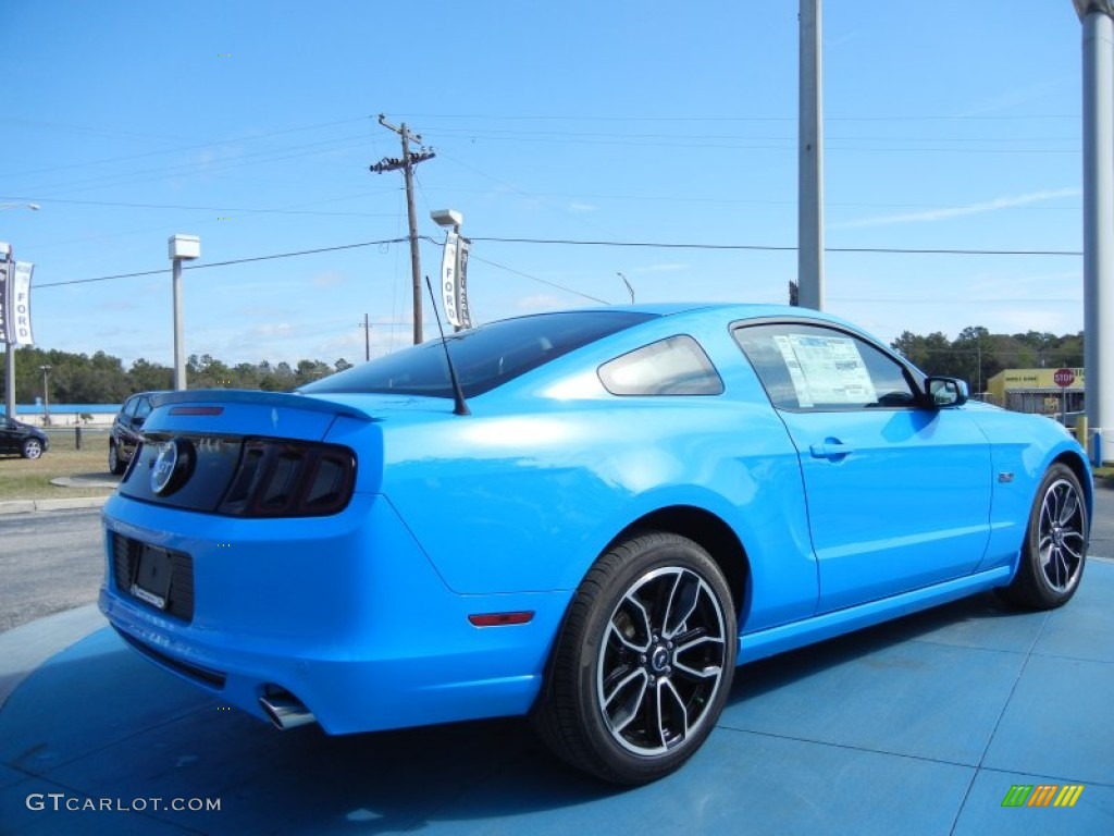 Grabber Blue 2013 Ford Mustang GT Premium Coupe Exterior Photo #77591028