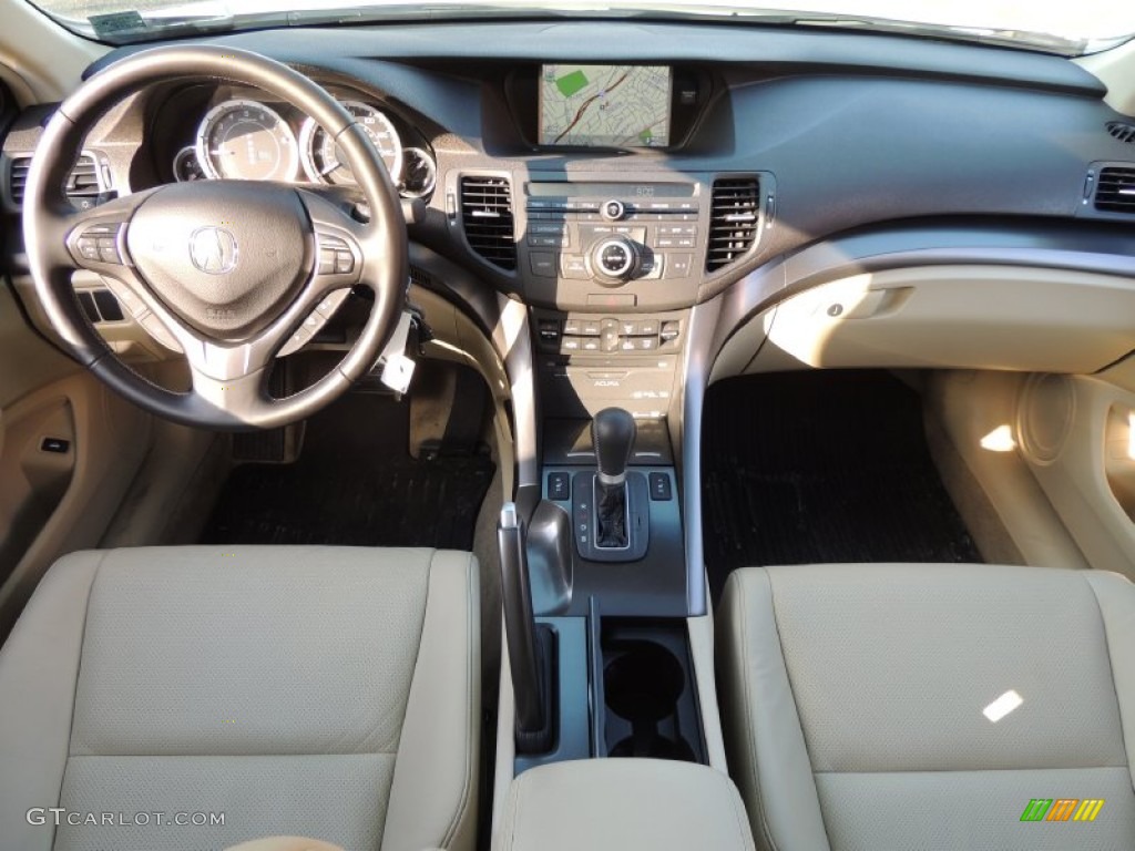 2013 Acura TSX Technology Parchment Dashboard Photo #77592050