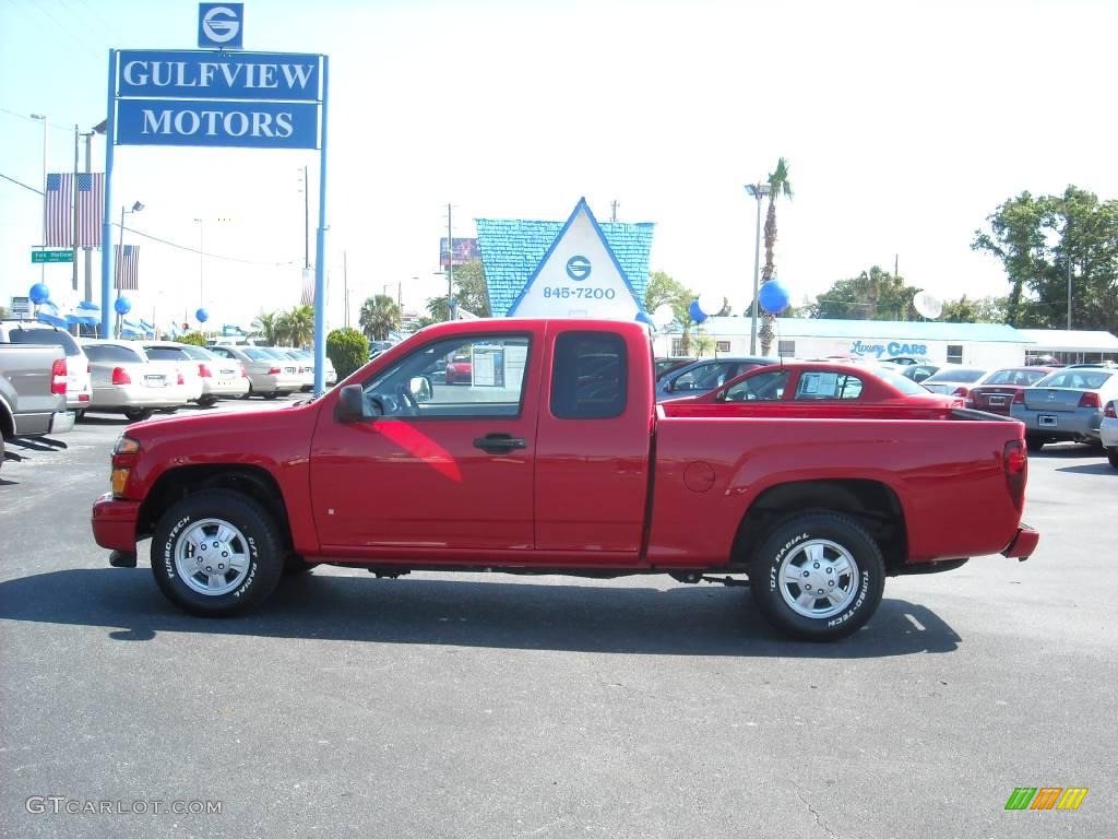 2007 Colorado LS Extended Cab - Victory Red / Medium Pewter photo #1