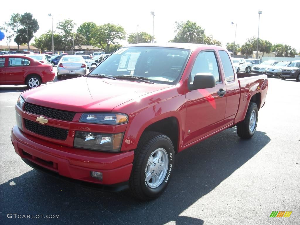 2007 Colorado LS Extended Cab - Victory Red / Medium Pewter photo #4