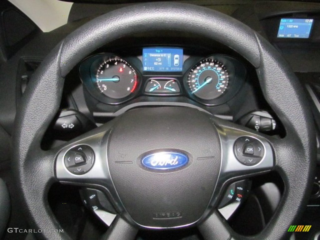 2013 Ford Escape SE 2.0L EcoBoost 4WD Medium Light Stone Steering Wheel Photo #77595093
