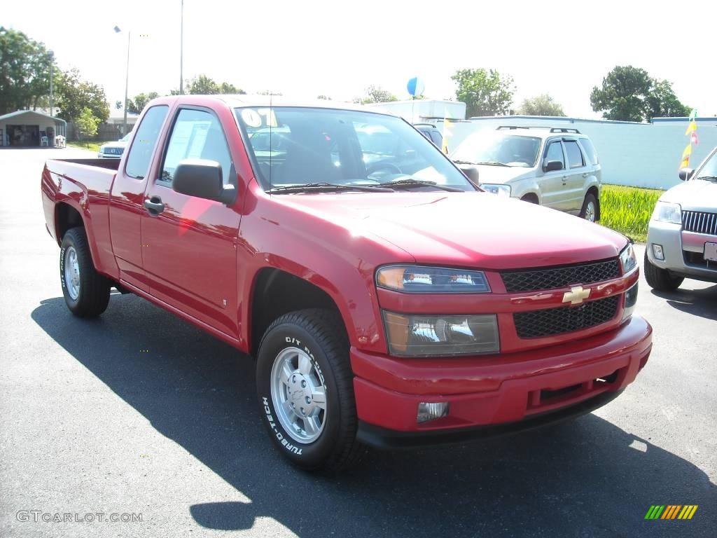 2007 Colorado LS Extended Cab - Victory Red / Medium Pewter photo #12