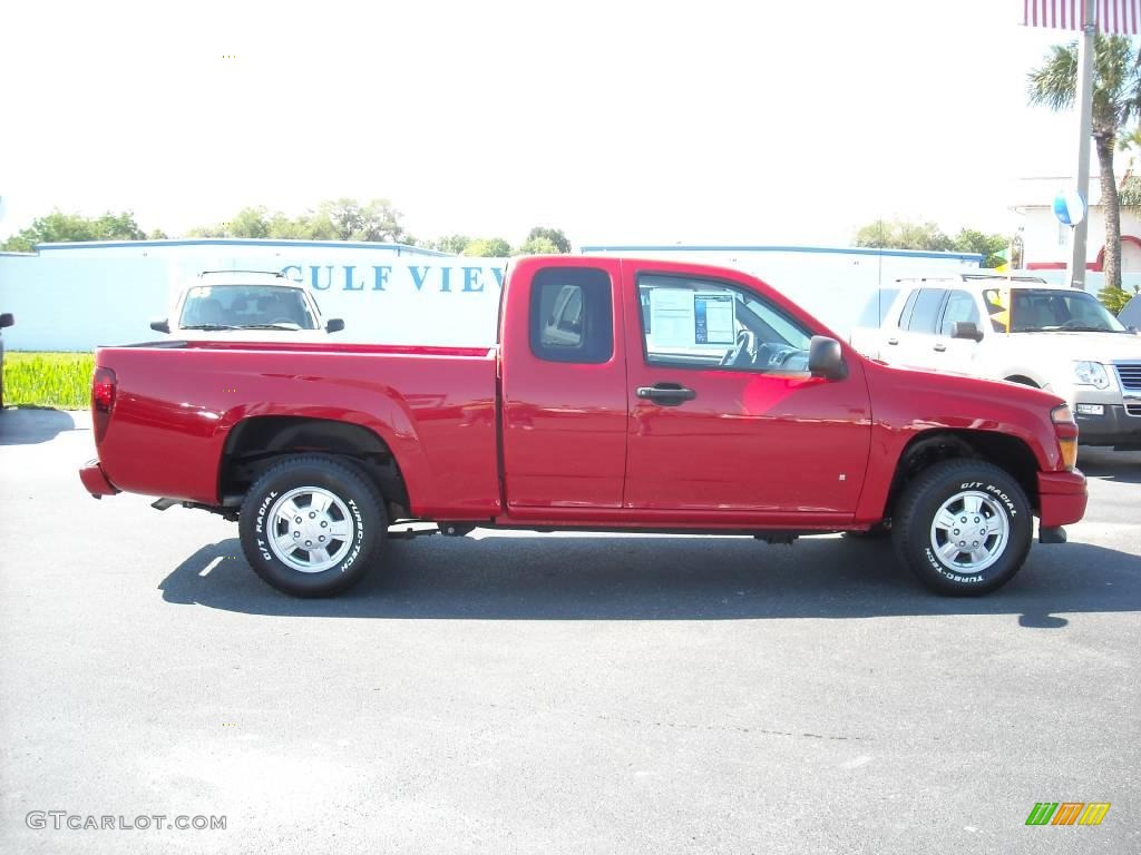 2007 Colorado LS Extended Cab - Victory Red / Medium Pewter photo #13
