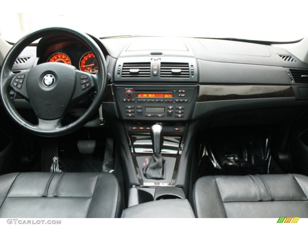 2007 BMW X3 3.0si Black Dashboard Photo #77595995