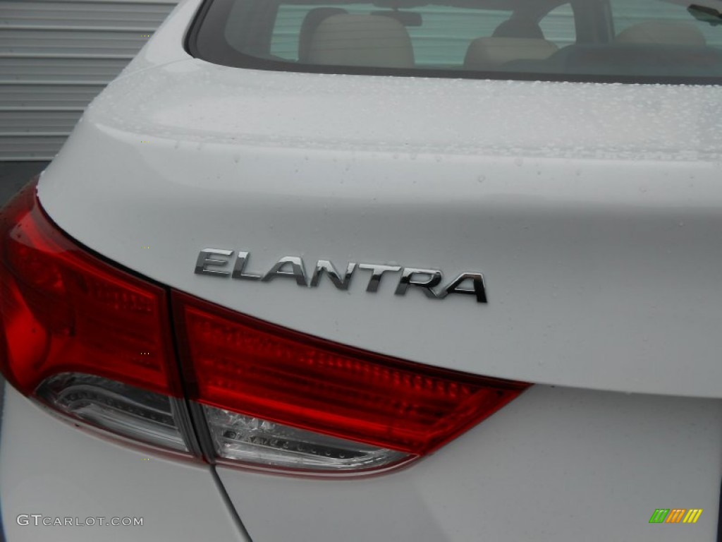 2013 Elantra Limited - Shimmering White / Beige photo #6