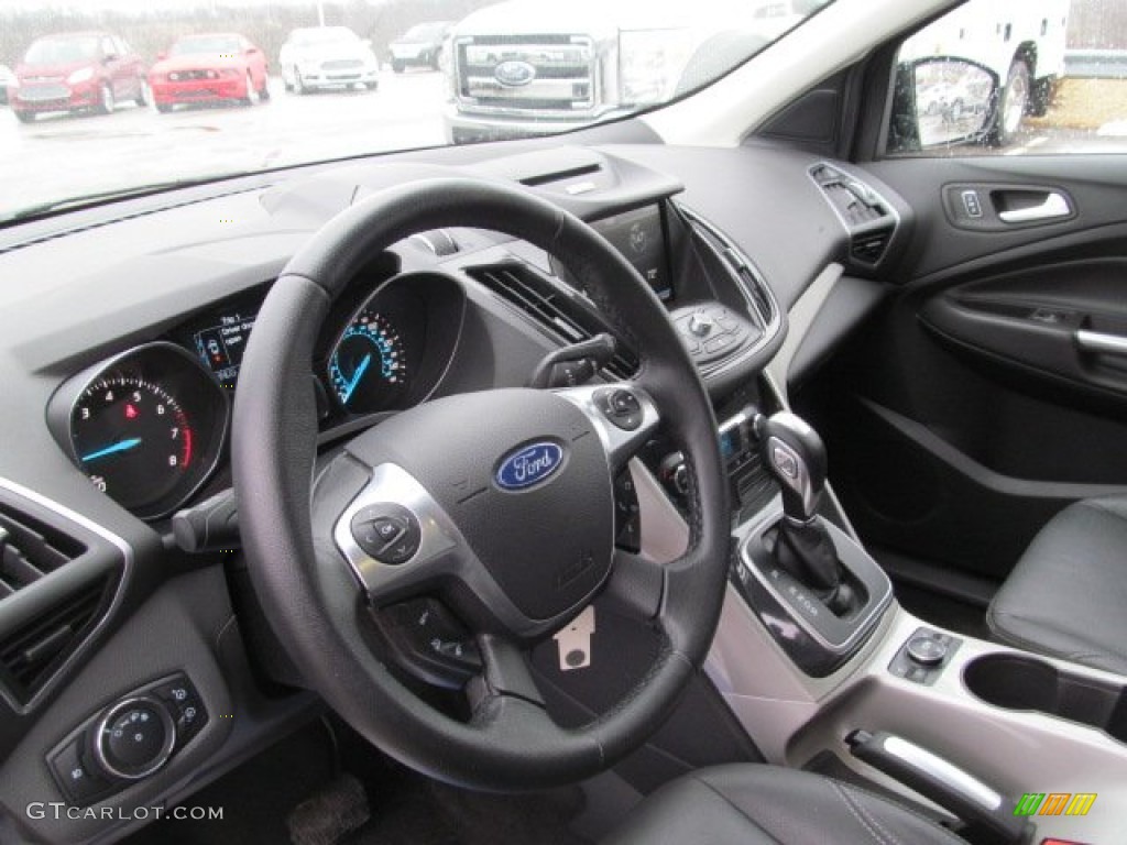 2013 Ford Escape SEL 2.0L EcoBoost 4WD Charcoal Black Dashboard Photo #77596245