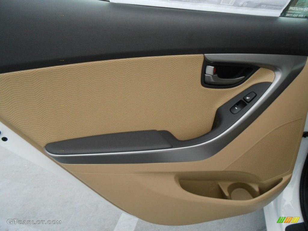 2013 Elantra Limited - Shimmering White / Beige photo #19