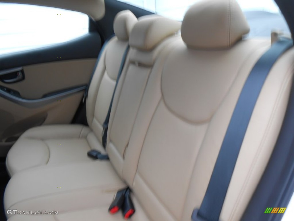 2013 Elantra Limited - Shimmering White / Beige photo #21
