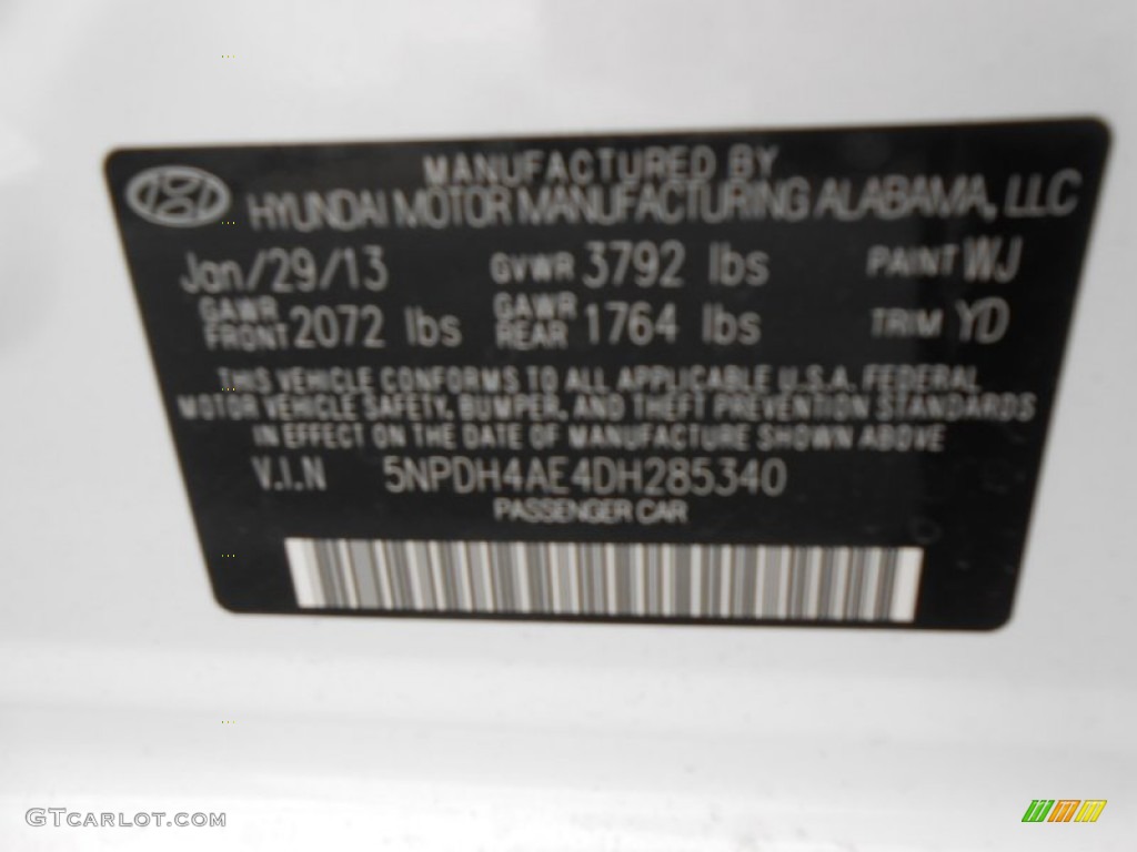 2013 Elantra Limited - Shimmering White / Beige photo #36