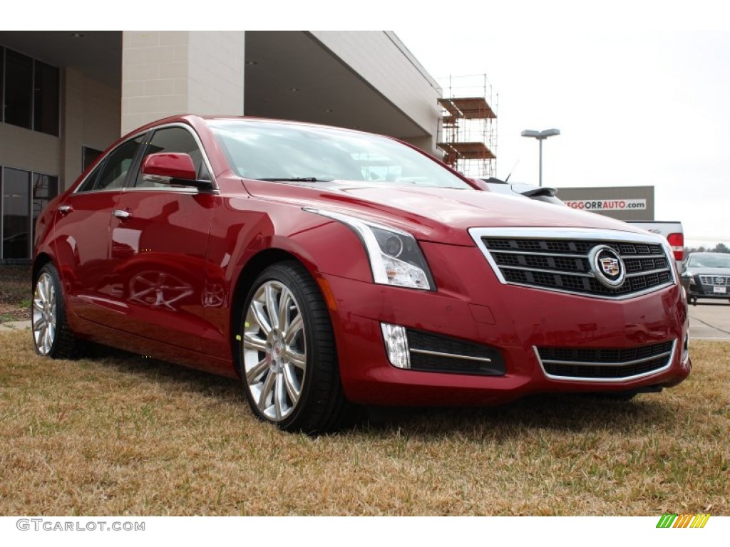 2013 ATS 2.0L Turbo Premium - Crystal Red Tintcoat / Morello Red/Jet Black Accents photo #2