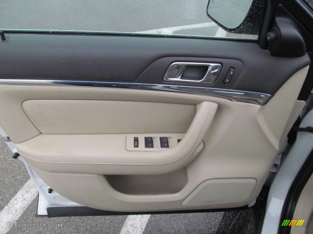 2010 Lincoln MKS EcoBoost AWD Light Camel/Olive Ash Door Panel Photo #77597382