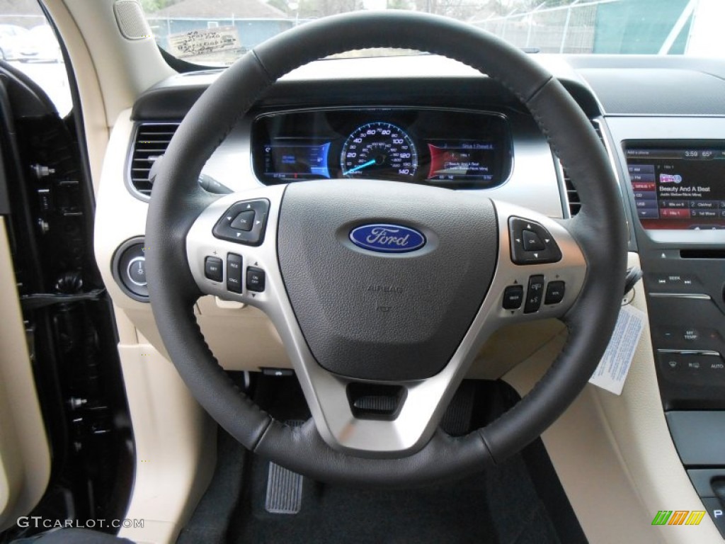 2013 Ford Taurus SEL Dune Steering Wheel Photo #77597607